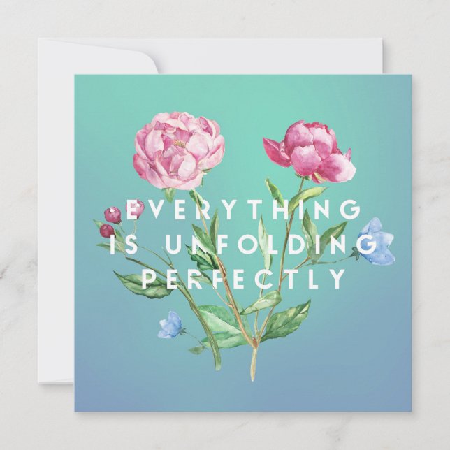 Allt utvecklas perfekt - kort (Framsida)