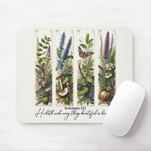 Allt vackert i sin tid botanisk musmatta (Med mus)