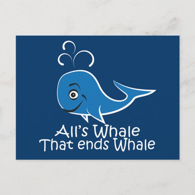 Allt val som slutar Whale - roligt kort (Framsida)