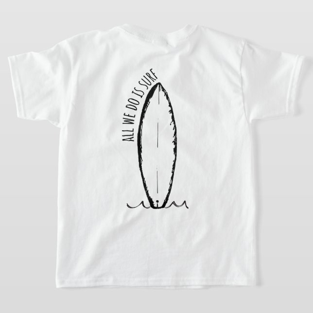 Allt vi gör är Surfa Sommarbuss, Kids och Tonåring T Shirt (Laydown Baksida)