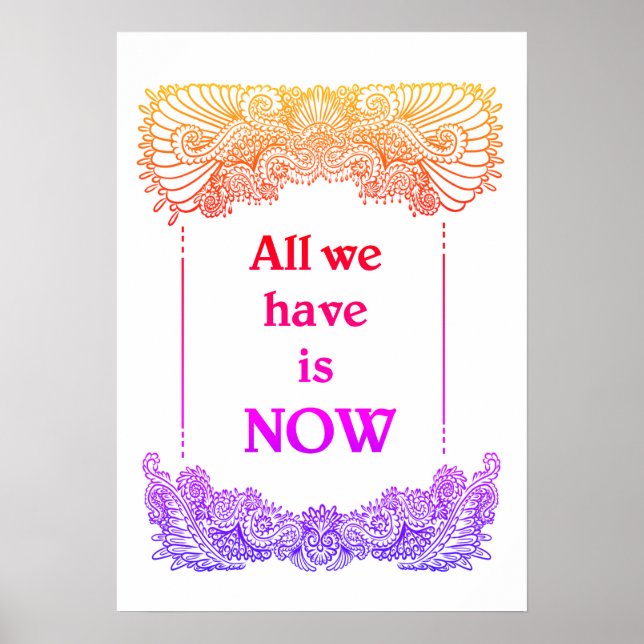 Allt vi har nu är positiva citat poster (Framsidan)