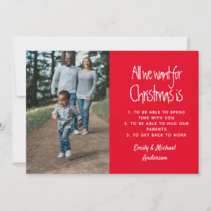 Allt vi vill ha i julklapp är PHOTO-årsdagen Brev Julkort