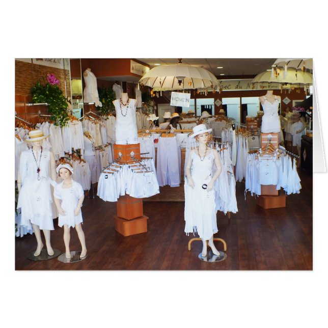 Allt vitt mode-kort hälsningskort (Framsidan Horizontal)