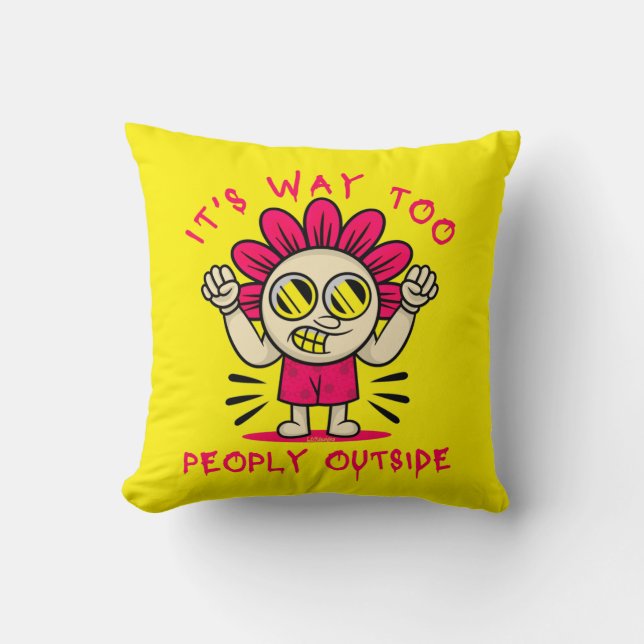 ALLTFÖR MÄNNISKOR UTANFÖR Lustigt söt Kudde (Framsida)