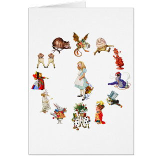 Alltid Alice i Wonderland Hälsningskort