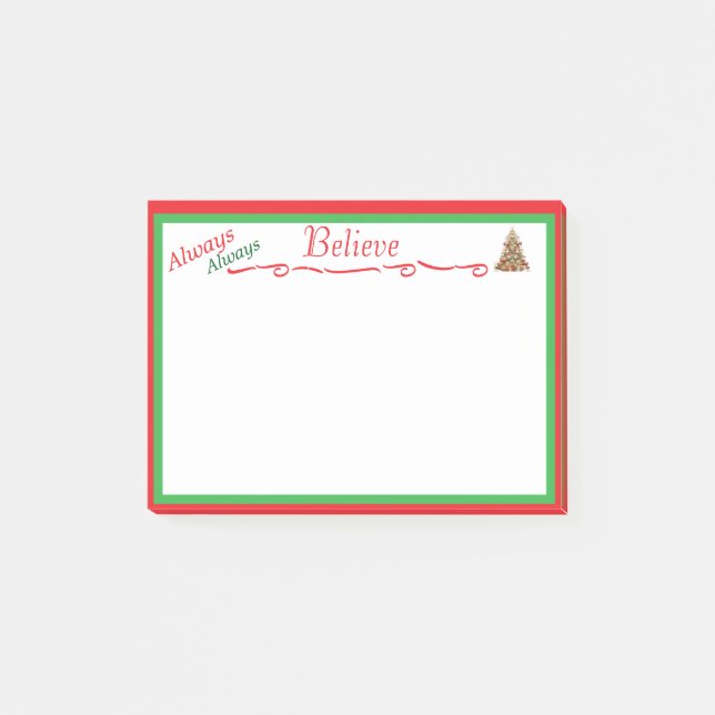 Alltid Alltid Tro Skräddarsydd jul 3m Post-it Block (Framsida)