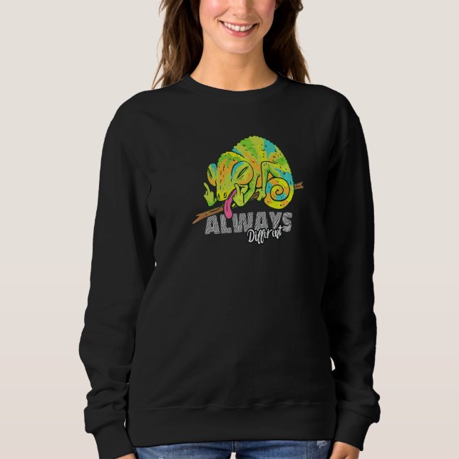 Alltid Annorlunda Ödla Kameleont Geckos Kräldjur   T Shirt (Framsida)