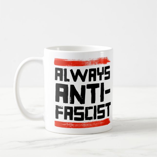 ALLTID ANTI-FAŠISTISKT KAFFEMUGG (Vänster)