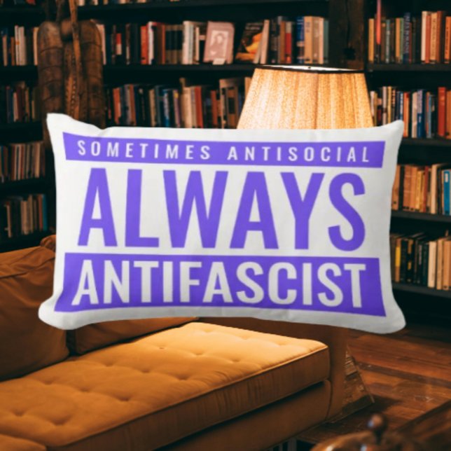 Alltid Antifascist Dekorativ kudde - Bold Blue (Skapare uppladdad)