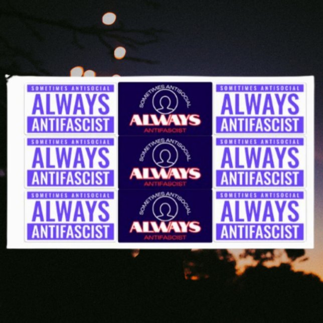 Alltid Antifascist Sticker Lakan - Bold Blue (Skapare uppladdad)