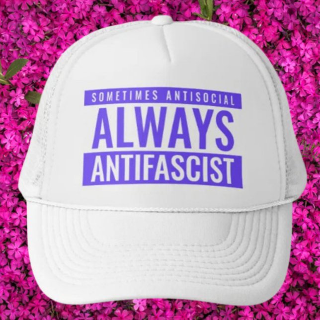 Alltid antifascistisk Truckerkeps - Blue Minimalis (Skapare uppladdad)