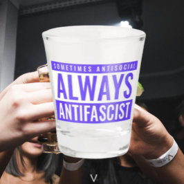 Alltid antifascistiskt hett glas - blått fet