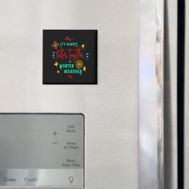 Alltid bättre tillsammans i Winter Weather Julafto Magnet