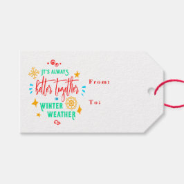 Alltid bättre tillsammans i Winter Weather Julafto Presentetikett