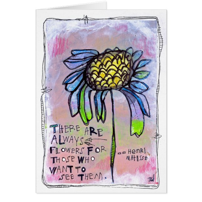 Alltid blommor hälsningskort (Framsidan)