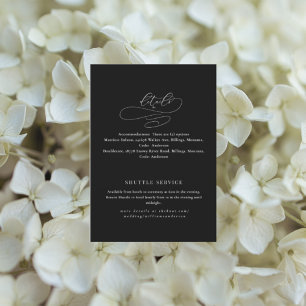 Alltid din Elegant B/W Bröllop-detaljinbjudan Inbjudningar