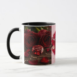 Alltid Din Röda Ros Romantiska Morgon Alla Hjärtan Mugg