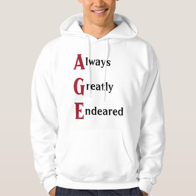 Alltid djupt inredd hoodie (Framsida)