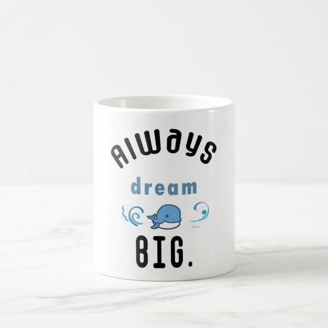 Alltid dröm- stort Motivational citationstecken Kaffemugg (Center)