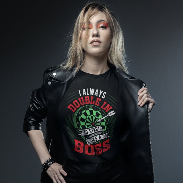 Alltid Dubbla på samma sätt som en Chef - Dart Pla T Shirt (Skapare uppladdad)