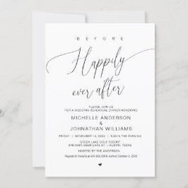 Alltid efter Bröllop Rehearsal Middag Inbjudningar