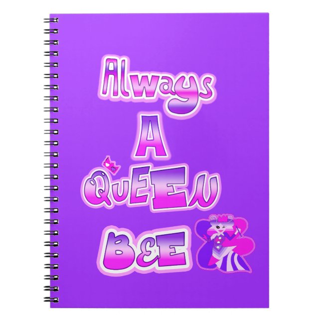 Alltid en bidrottning lila anteckningsbok (Framsidan)