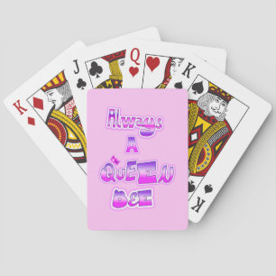 Alltid en drottning ljus rosa casinokort