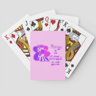 Alltid en drottning ljus rosa casinokort