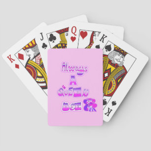Alltid en drottning ljus rosa casinokort