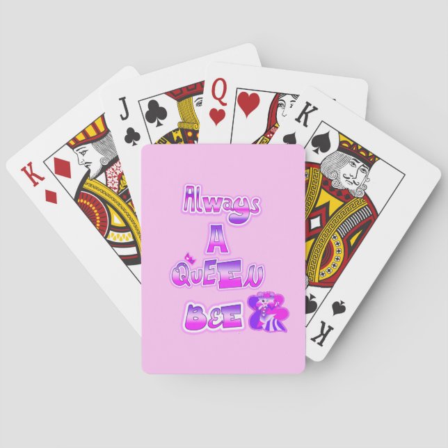 Alltid en drottning ljus rosa casinokort (Baksidan)
