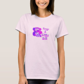 Alltid en drottningbee het rosa knapp t shirt