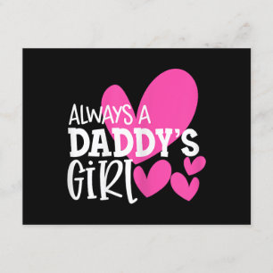 Alltid en pappas flicka skjorta dotter flickor kvi tilläggskort