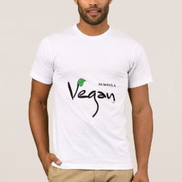 Alltid en Vegan med Grönt Löv T-shirt