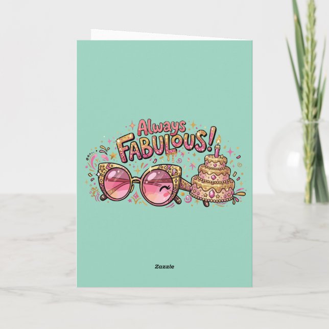 Alltid Fantastisk Glitter Födelsedag Tack Kort (Baksida)