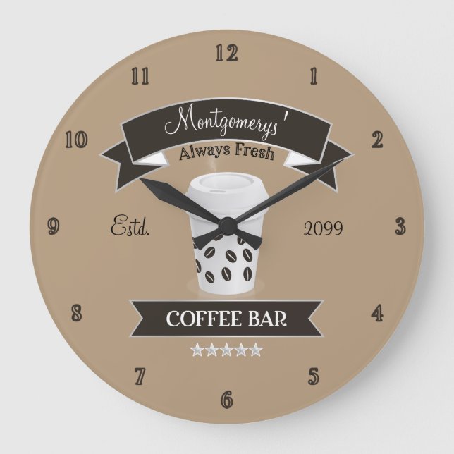 Alltid färsk kaffe Pub Stor Klocka (Framsida)