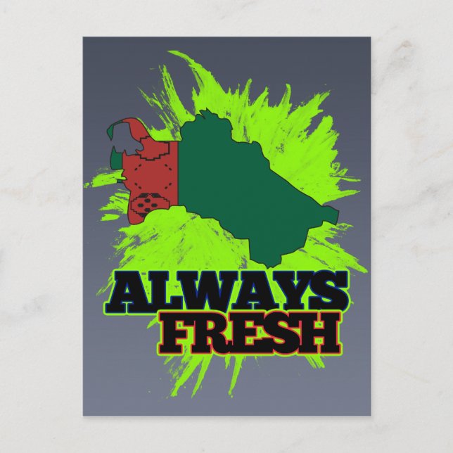 Alltid färsk Turkmenistan Vykort (Framsida)