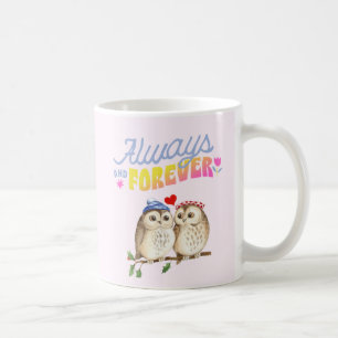 Alltid för Cute Uggla i Kärlek Kaffemugg