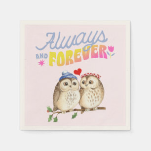 Alltid för Cute Uggla i Kärlek Pappersservett