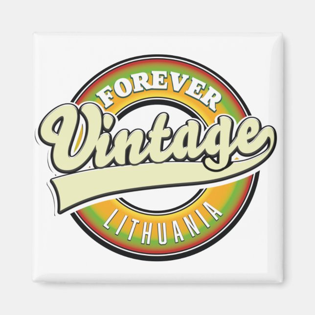Alltid för vintagens logotyp. magnet (Framsidan)