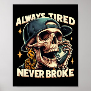 Alltid föråldrad, aldrig Fattig, lättläst Skeleton Poster