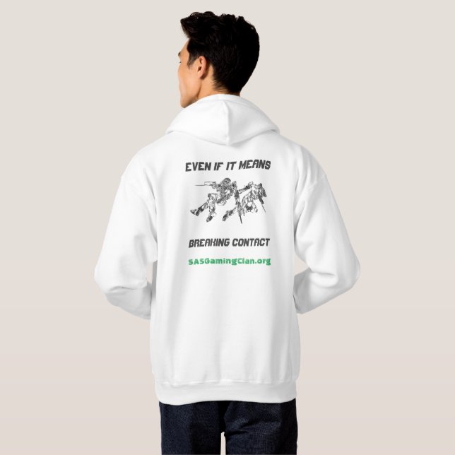Alltid framåt (vit) hoodie (Hel baksida)