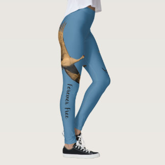 Alltid fri kran under flygning anpassa text leggings