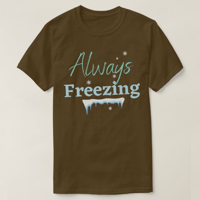 ALLTID FRYSNING, VINTER WONDERLAND, ICE KALL SNOWF T SHIRT (Design framsida)