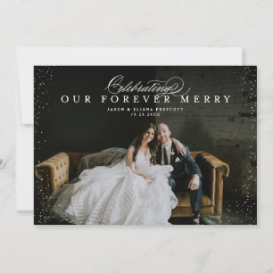 Alltid glad elegant nygift foto julkort