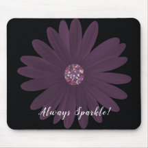 Alltid Gnistra, lila daisy med glitter center