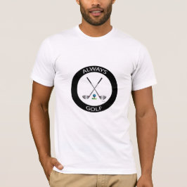 Alltid GOLF-Logotyp Coola Vit T-skirt T Shirt