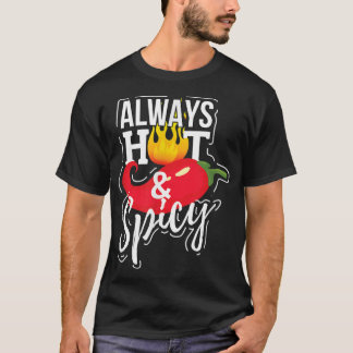 Alltid Hett & Spicy Chili Pepper Funny Gift T Shirt