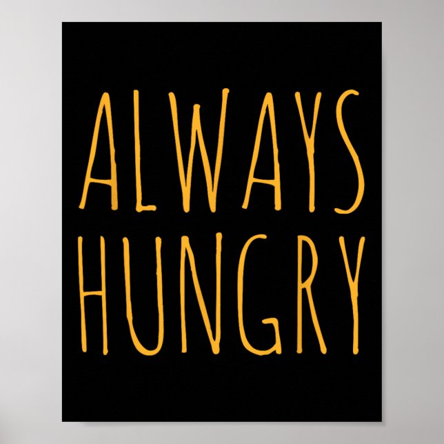 Alltid Hungrig Mat Bodybuilding Protein M Kolhydra Poster (Framsidan)