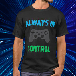 Alltid i Kontroll Spelare Blå Grön Grå T Shirt