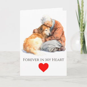 Alltid i mitt hjärta Hund Husdjur Förlust Tänker p Kort